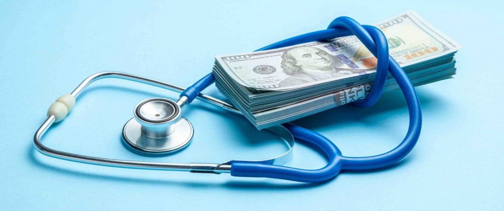 stethoscope and money