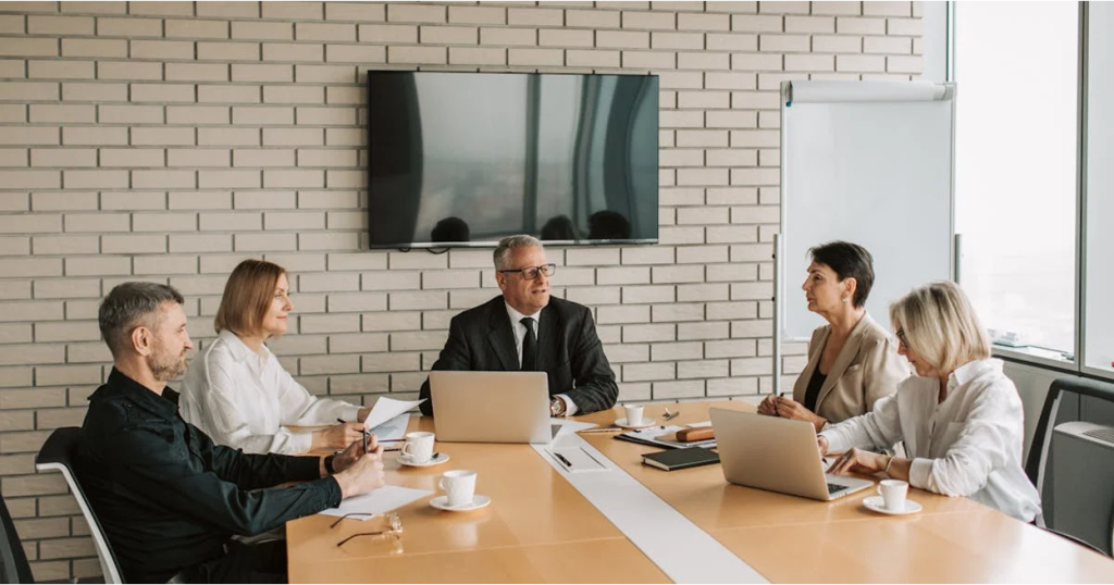 Business team meeting in conference room