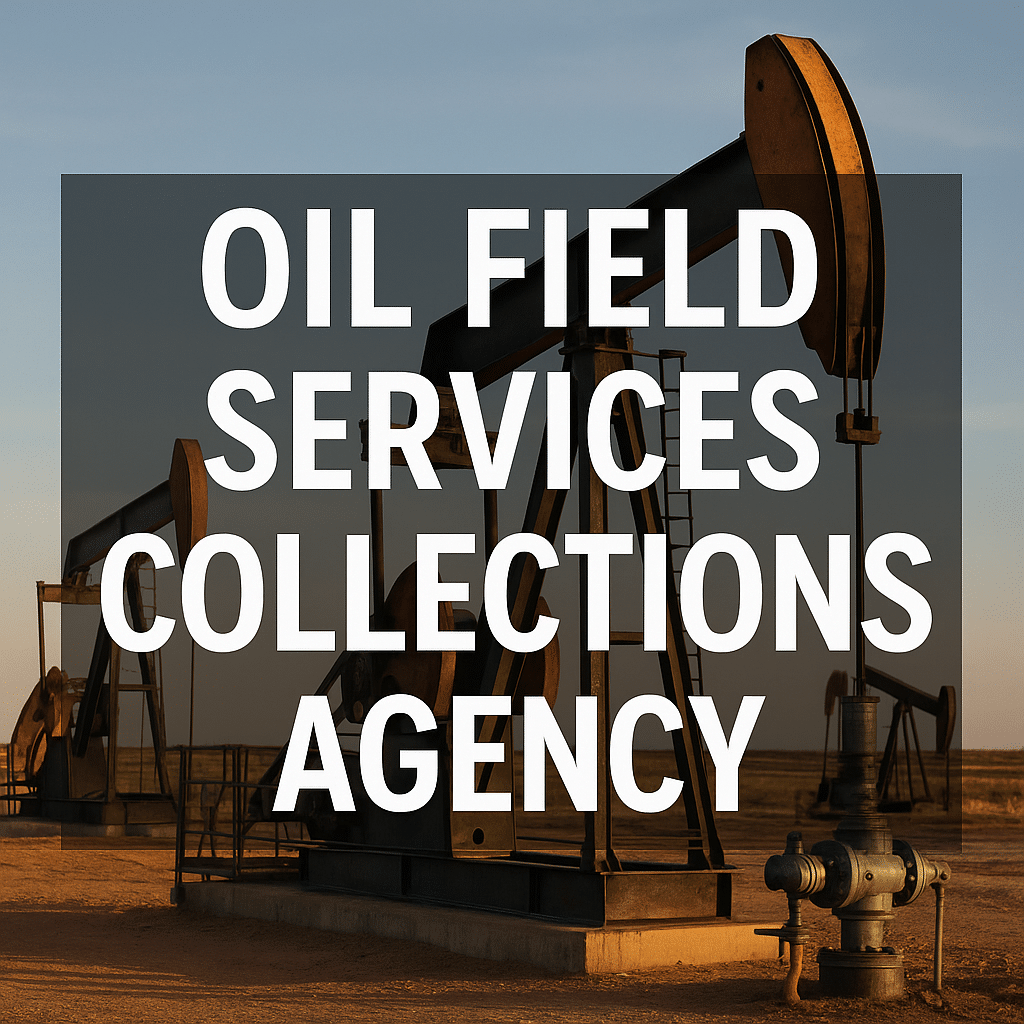 Oil field services collections agency - pumpjacks and equipment