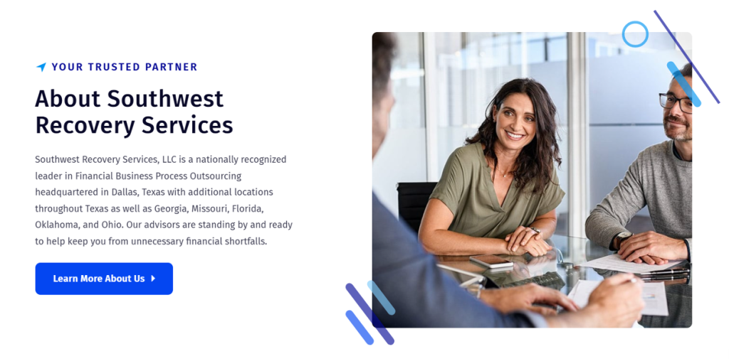 Banner for Southwest Recovery Services.