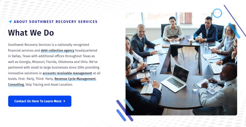 Southwest Recovery Services promotional banner